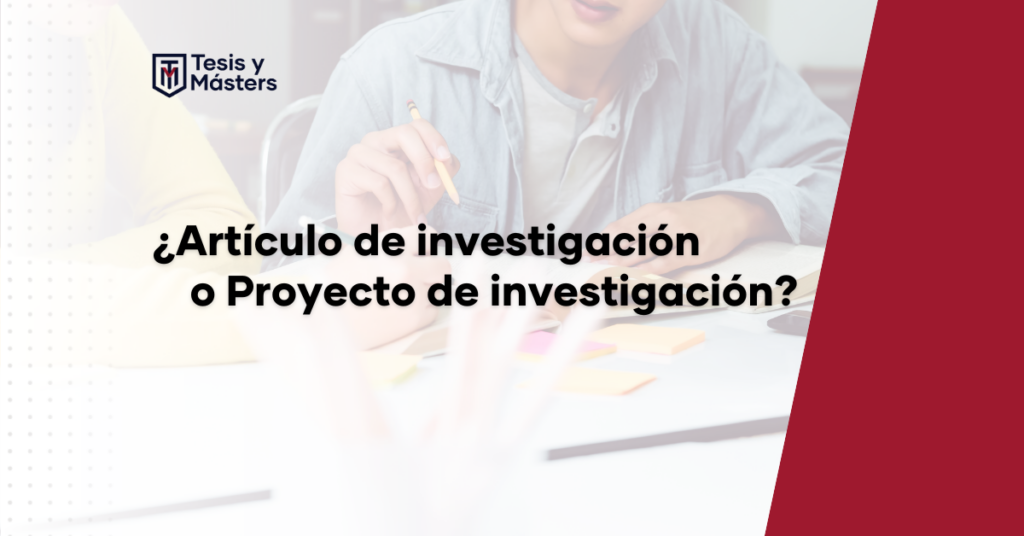 Articulo o proyecto de investigación