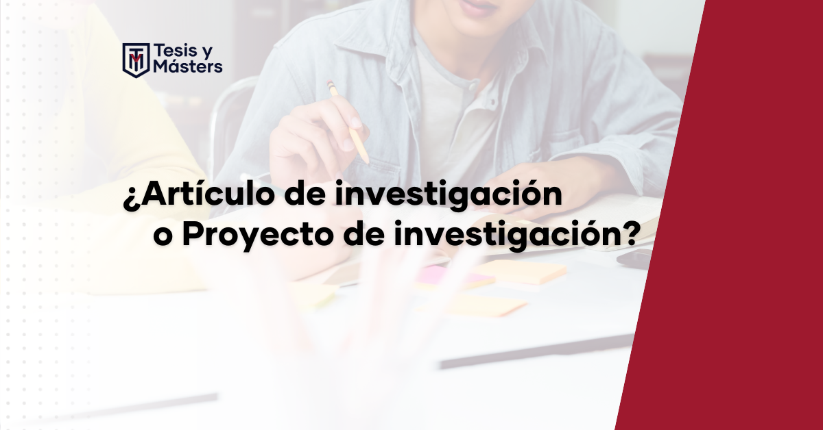 Articulo o proyecto de investigación